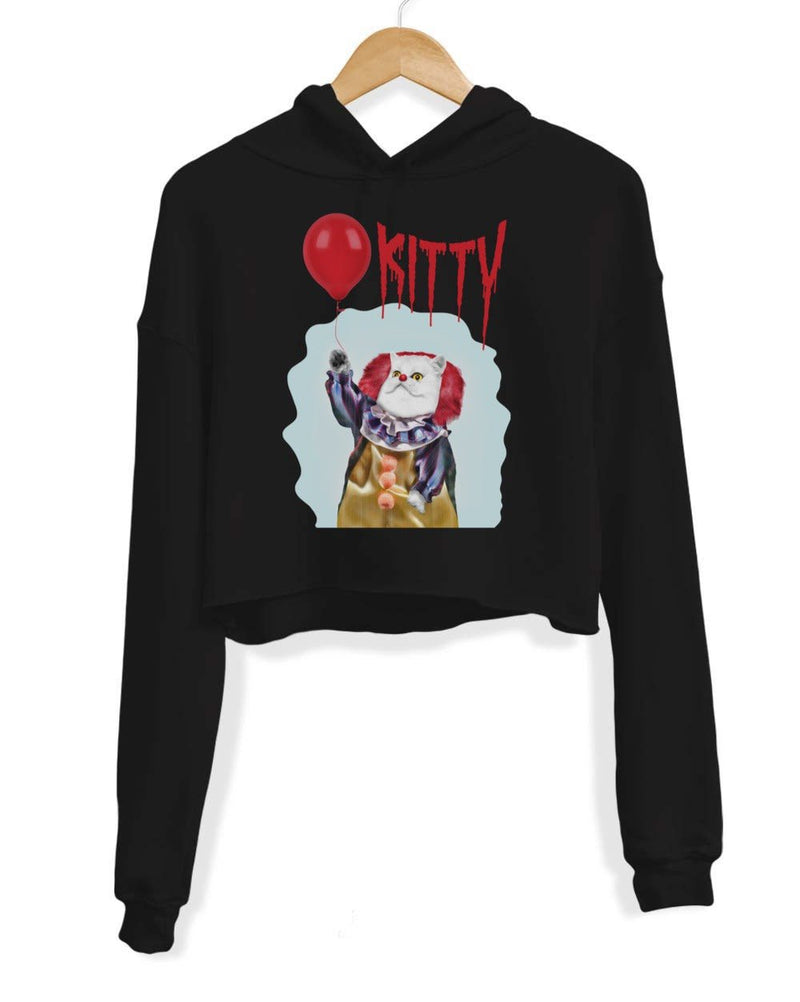 Load image into Gallery viewer, Unisex | k-IT-ty | Crop Hoodie - Arm The Animals Clothing Co.
