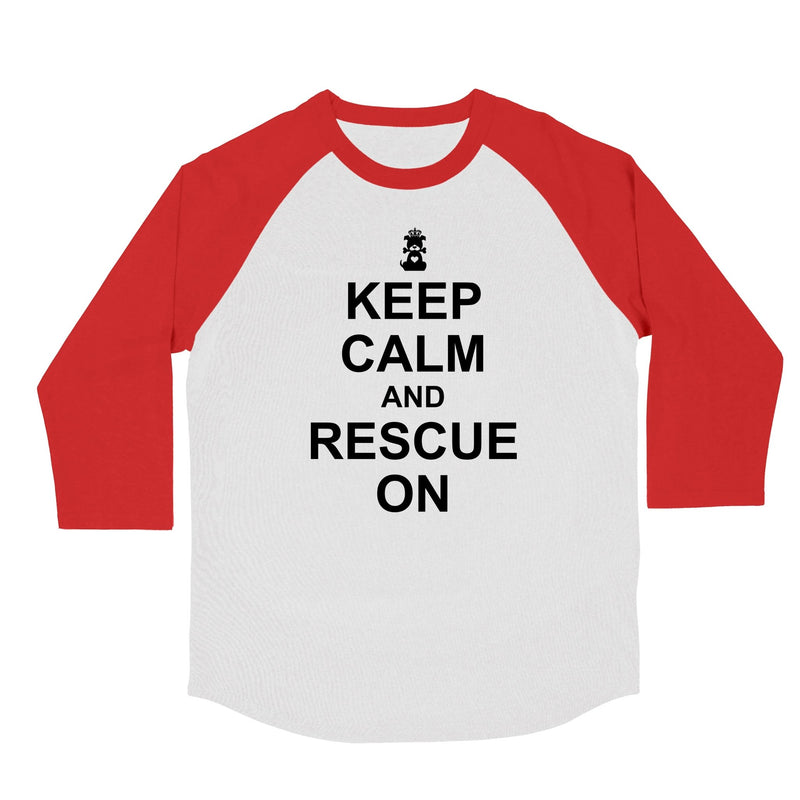Load image into Gallery viewer, Unisex | Keep Calm | 3/4 Sleeve Raglan - Arm The Animals Clothing Co.
