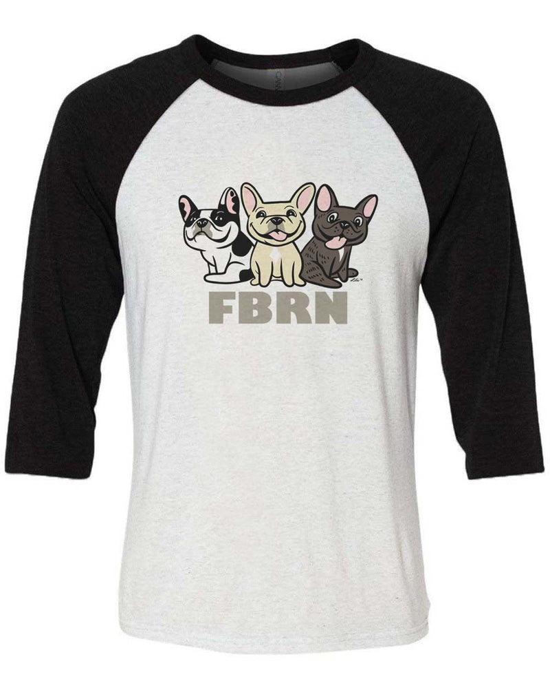 Load image into Gallery viewer, Unisex | Lili&#39;s Frenchies | 3/4 Sleeve Raglan - Arm The Animals Clothing Co.
