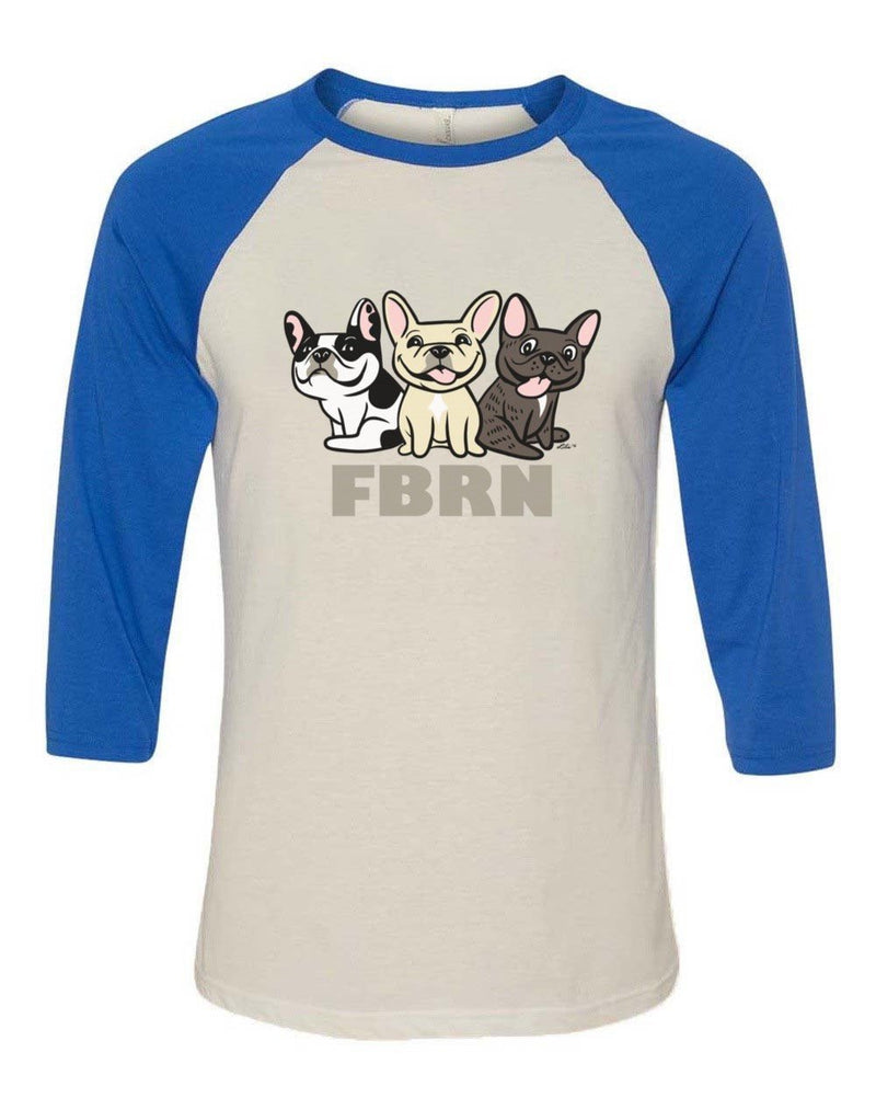 Load image into Gallery viewer, Unisex | Lili&#39;s Frenchies | 3/4 Sleeve Raglan - Arm The Animals Clothing Co.
