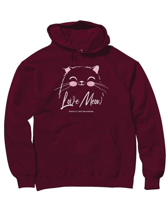 Unisex | Love Meow | Hoodie - Arm The Animals Clothing Co.