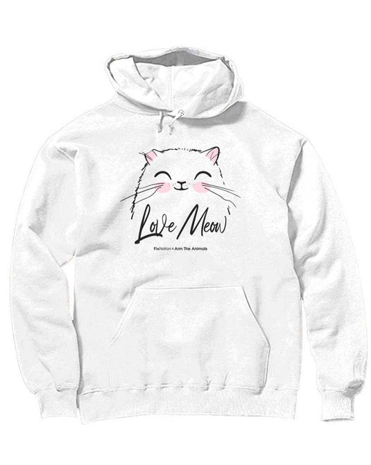 Unisex | Love Meow | Hoodie - Arm The Animals Clothing Co.