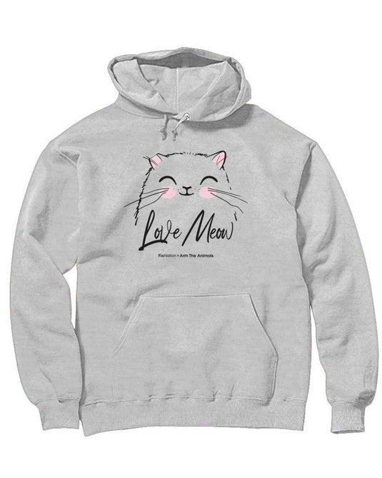 Unisex | Love Meow | Hoodie - Arm The Animals Clothing Co.