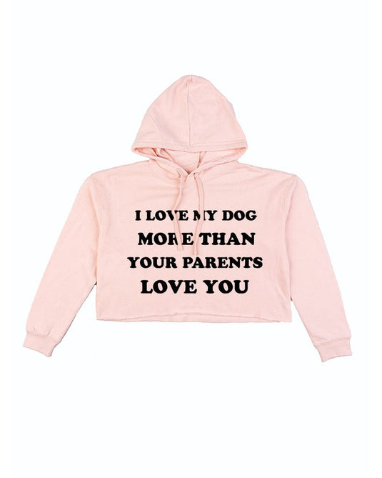 Unisex | Love My Dog | Crop Hoodie - Arm The Animals Clothing Co.