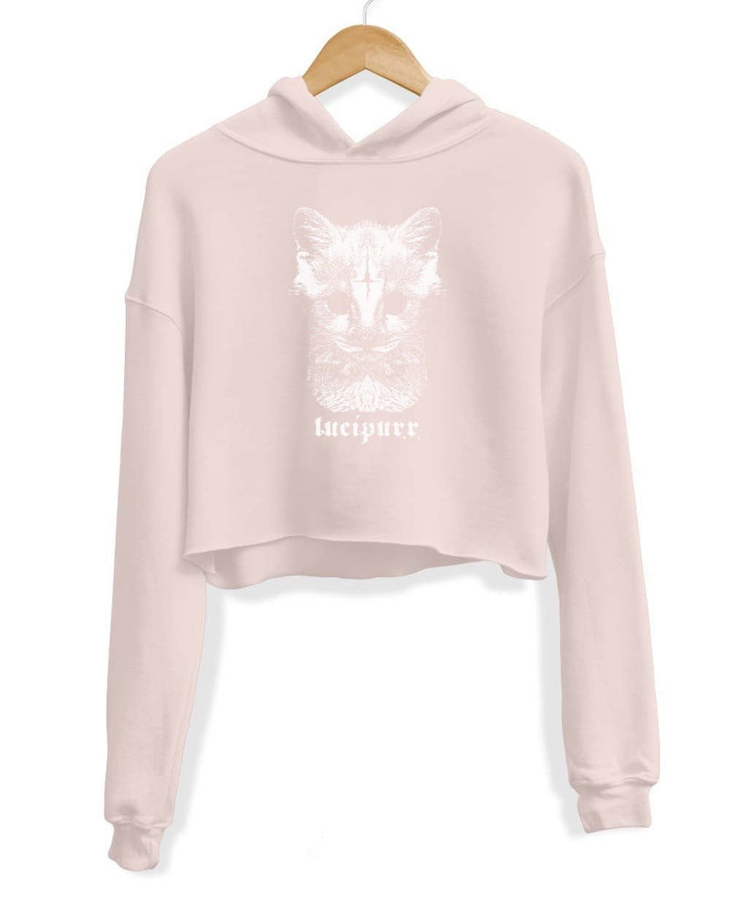 Load image into Gallery viewer, Unisex | Lucipurr | Crop Hoodie - Arm The Animals Clothing Co.

