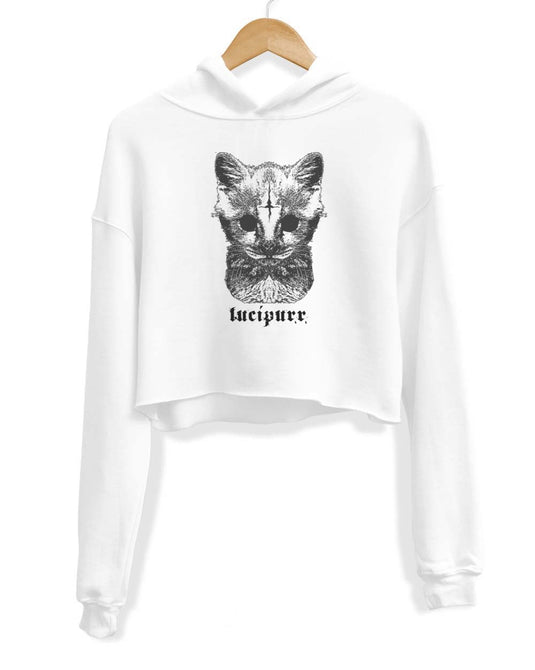 Unisex | Lucipurr | Crop Hoodie - Arm The Animals Clothing Co.