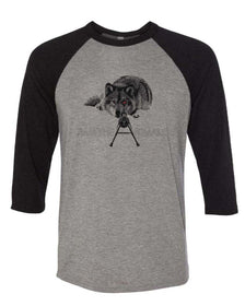 Unisex | M-16 Wolf Arctic Warfare | 3/4 Sleeve Raglan - Arm The Animals Clothing Co.