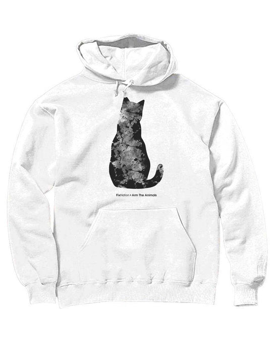 Unisex | Marble Kitten | Hoodie - Arm The Animals Clothing Co.