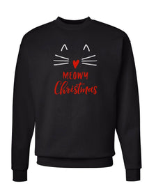 Unisex | Meowy Christmas | Crewneck Sweatshirt - Arm The Animals Clothing LLC