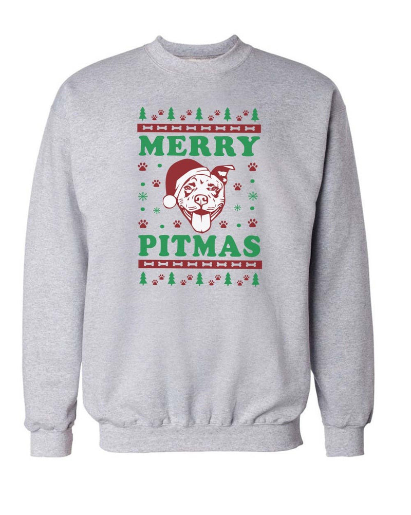 Load image into Gallery viewer, Unisex | Merry Pitmas | Crewneck Sweatshirt - Arm The Animals Clothing LLC
