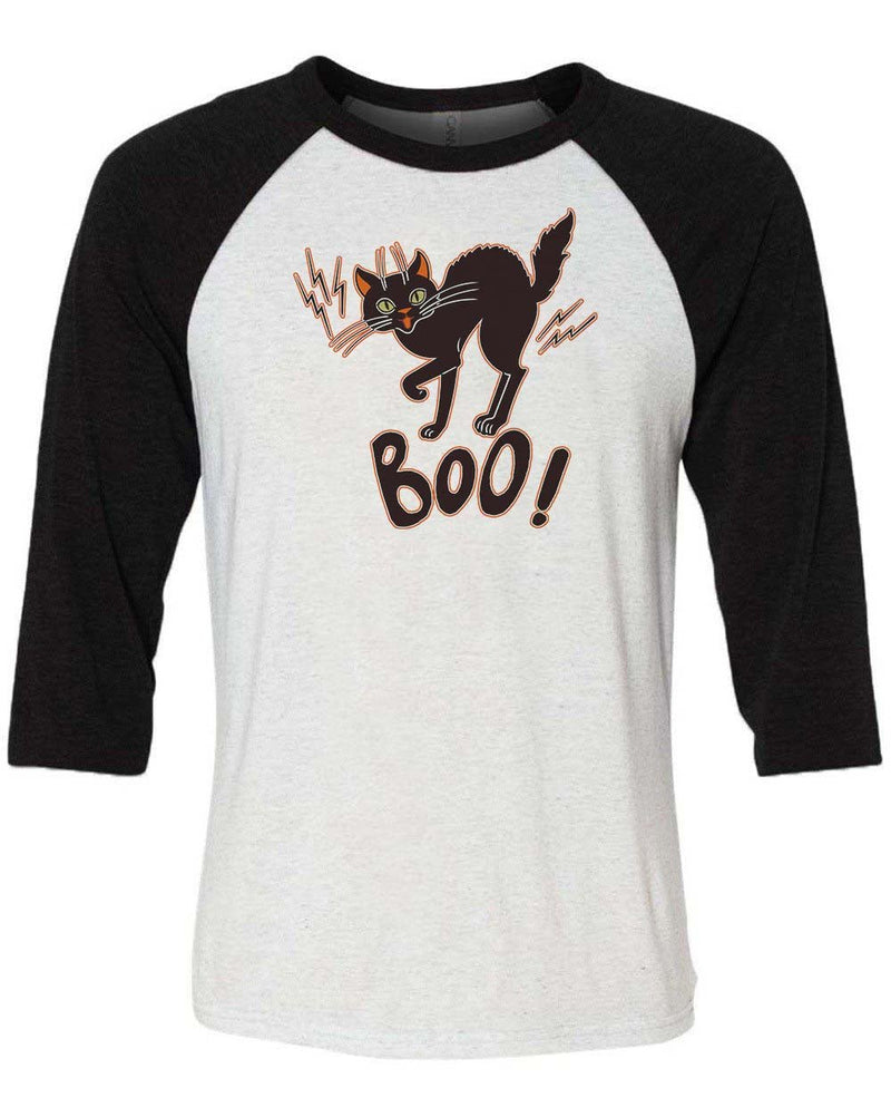 Load image into Gallery viewer, Unisex | Mew Boo | 3/4 Sleeve Raglan - Arm The Animals Clothing Co.
