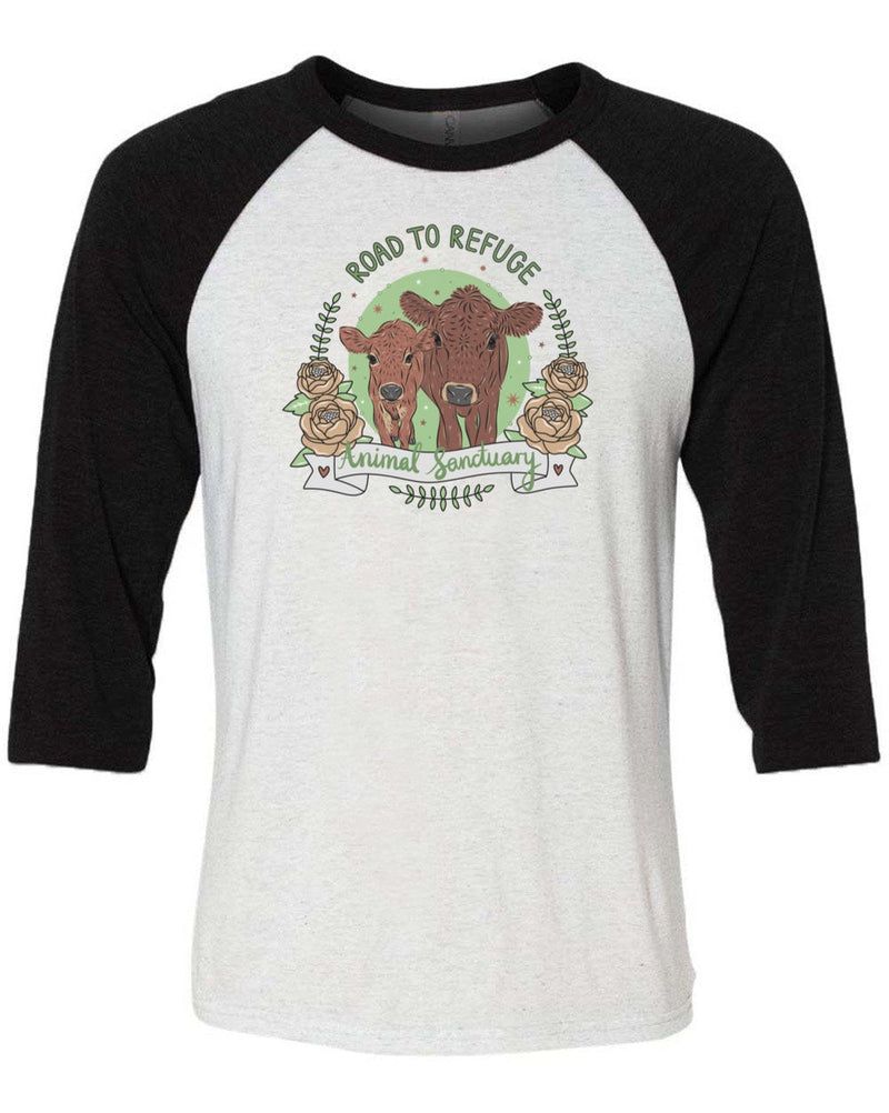Load image into Gallery viewer, Unisex | Moo Crew | 3/4 Sleeve Raglan - Arm The Animals Clothing Co.
