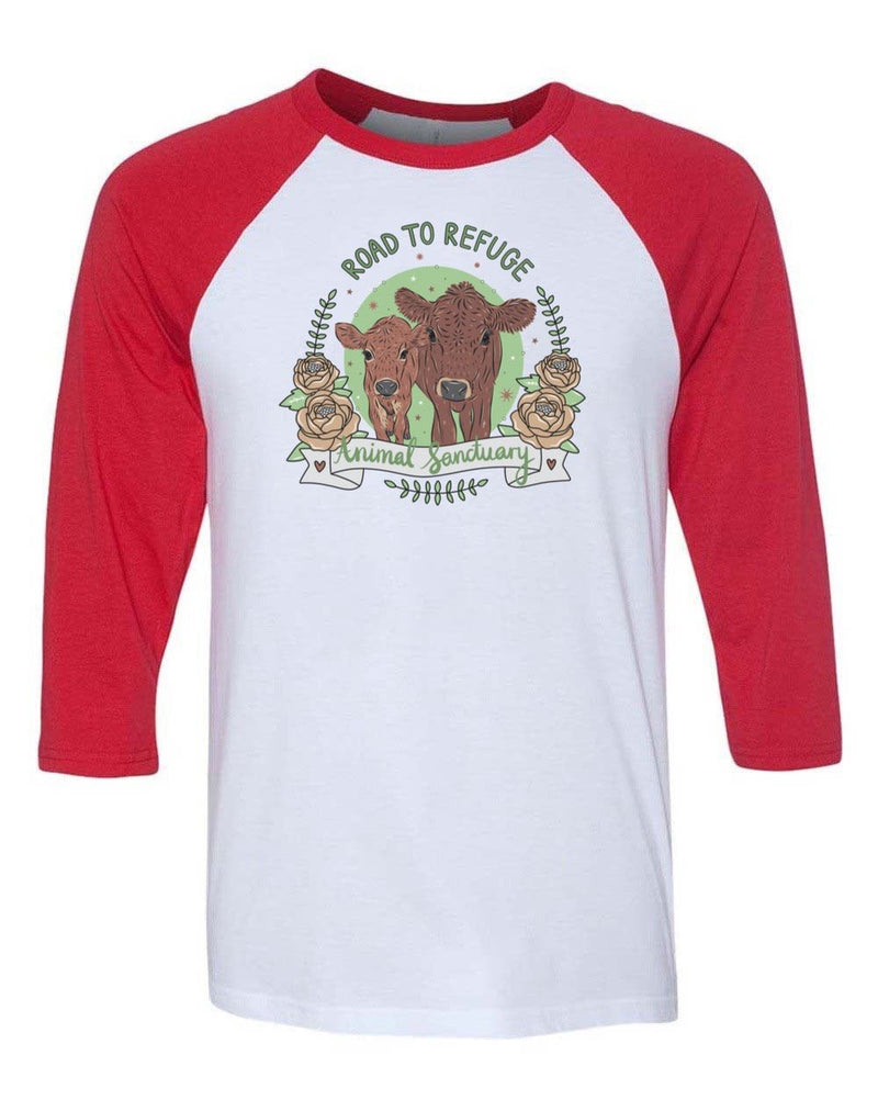 Load image into Gallery viewer, Unisex | Moo Crew | 3/4 Sleeve Raglan - Arm The Animals Clothing Co.
