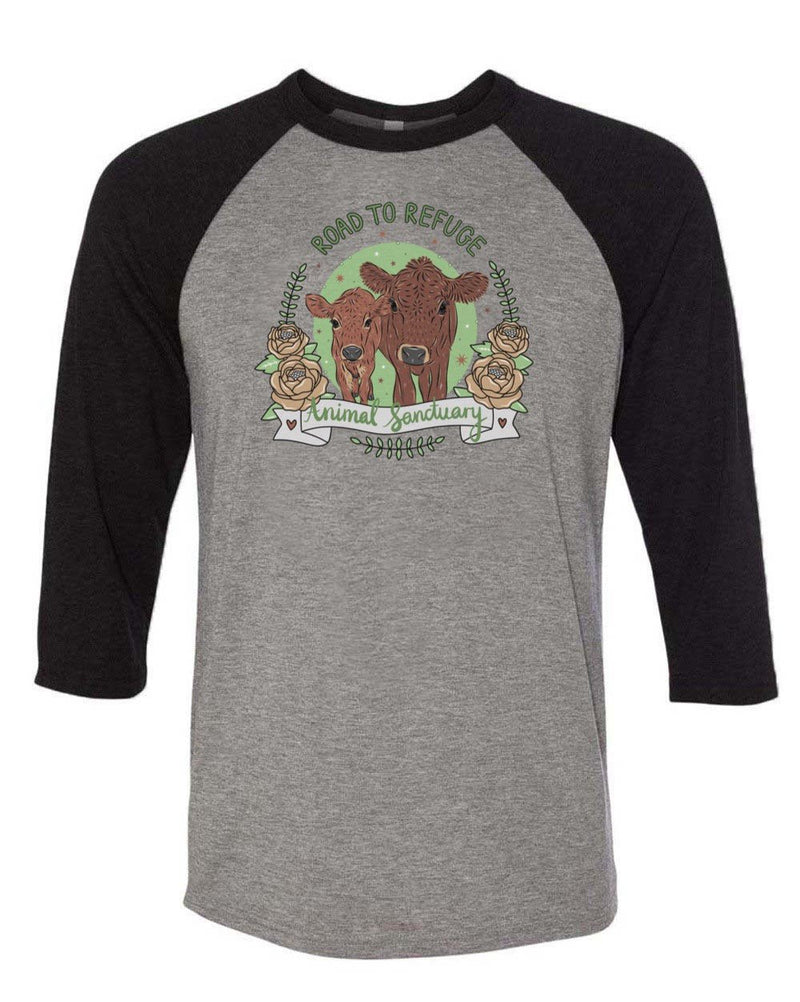 Load image into Gallery viewer, Unisex | Moo Crew | 3/4 Sleeve Raglan - Arm The Animals Clothing Co.
