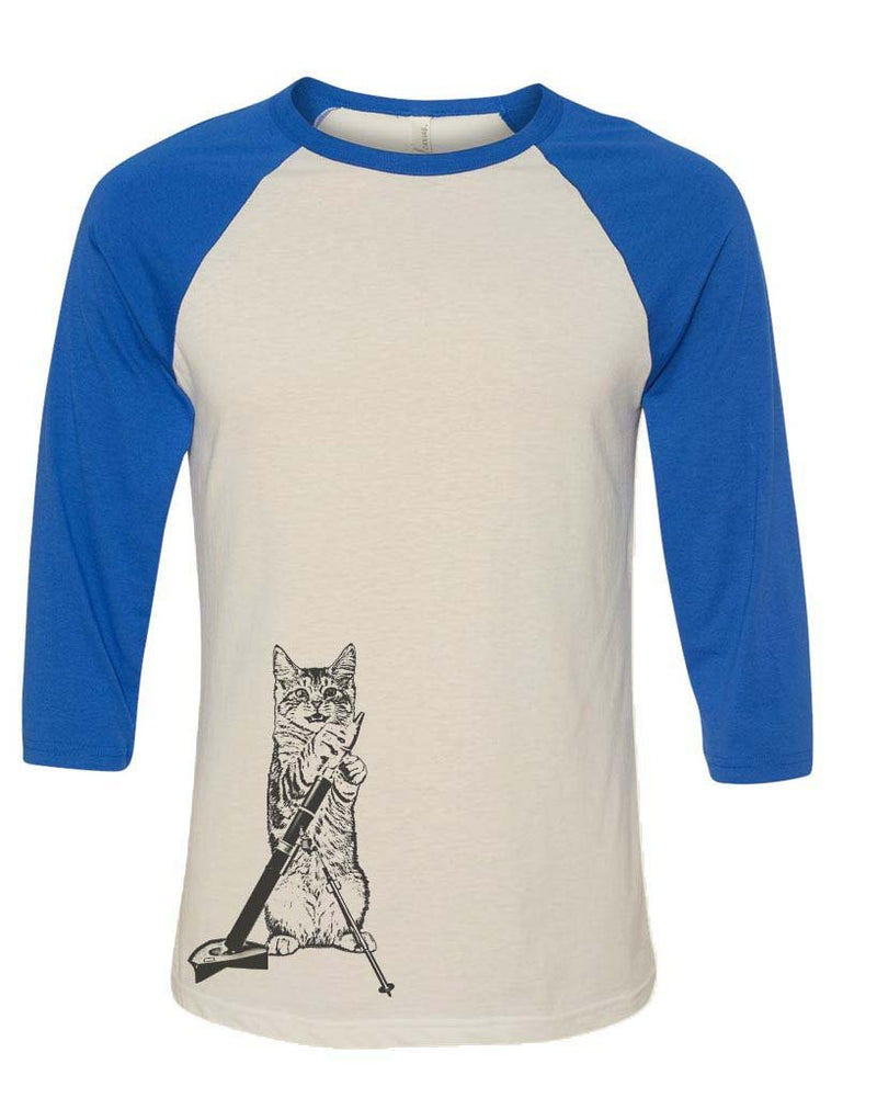 Load image into Gallery viewer, Unisex | Mortar Meow | 3/4 Sleeve Raglan - Arm The Animals Clothing Co.
