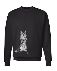 Unisex | Mortar Meow | Crewneck Sweatshirt - Arm The Animals Clothing Co.