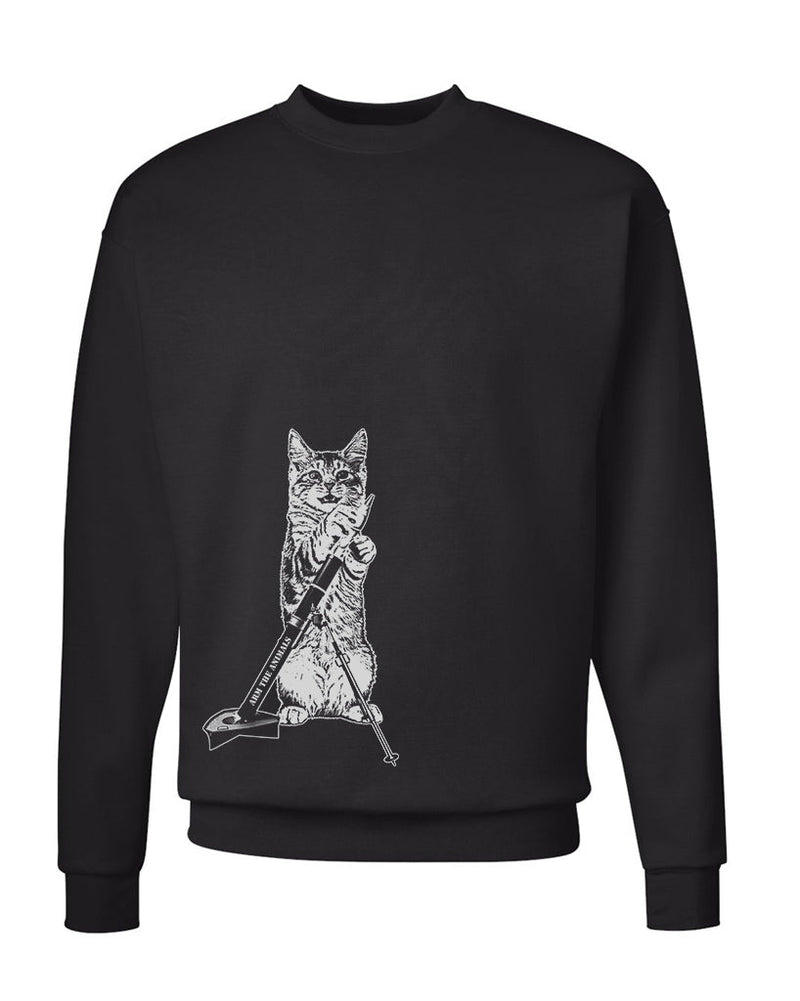 Load image into Gallery viewer, Unisex | Mortar Meow | Crewneck Sweatshirt - Arm The Animals Clothing Co.
