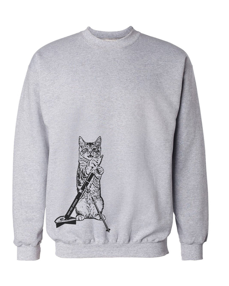 Load image into Gallery viewer, Unisex | Mortar Meow | Crewneck Sweatshirt - Arm The Animals Clothing Co.
