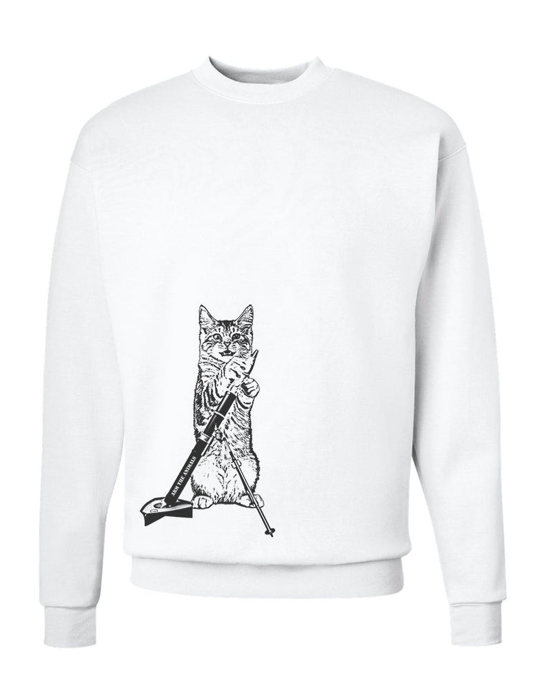 Load image into Gallery viewer, Unisex | Mortar Meow | Crewneck Sweatshirt - Arm The Animals Clothing Co.
