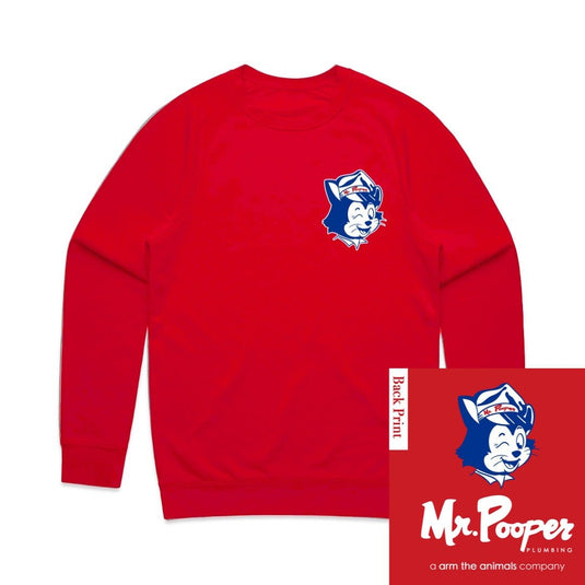 Unisex | Mr Pooper Plumbing (Cat) | Crewneck Sweatshirt - Arm The Animals Clothing LLC