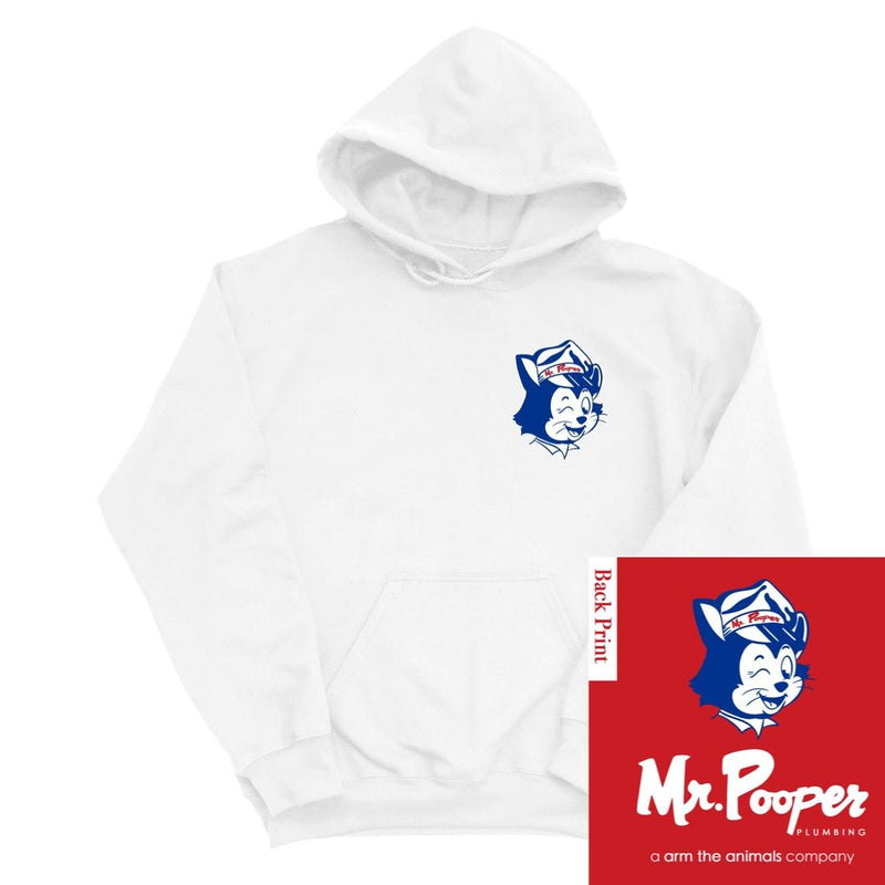 Load image into Gallery viewer, Unisex | Mr Pooper Plumbing (Cat) | Hoodie - Arm The Animals Clothing LLC
