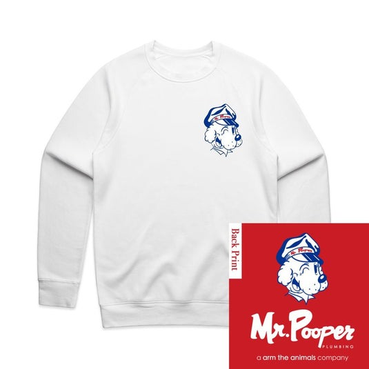 Unisex | Mr Pooper Plumbing (Dog) | Crewneck Sweatshirt - Arm The Animals Clothing LLC