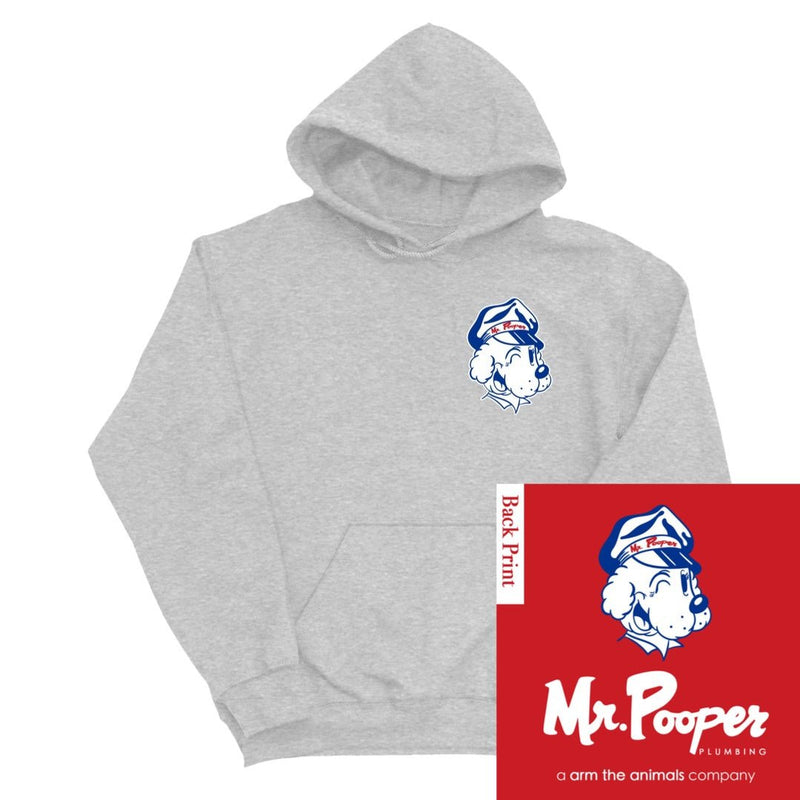 Load image into Gallery viewer, Unisex | Mr Pooper Plumbing (Dog) | Hoodie - Arm The Animals Clothing LLC
