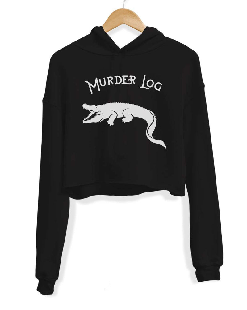 Load image into Gallery viewer, Unisex | Murder Log | Crop Hoodie - Arm The Animals Clothing Co.
