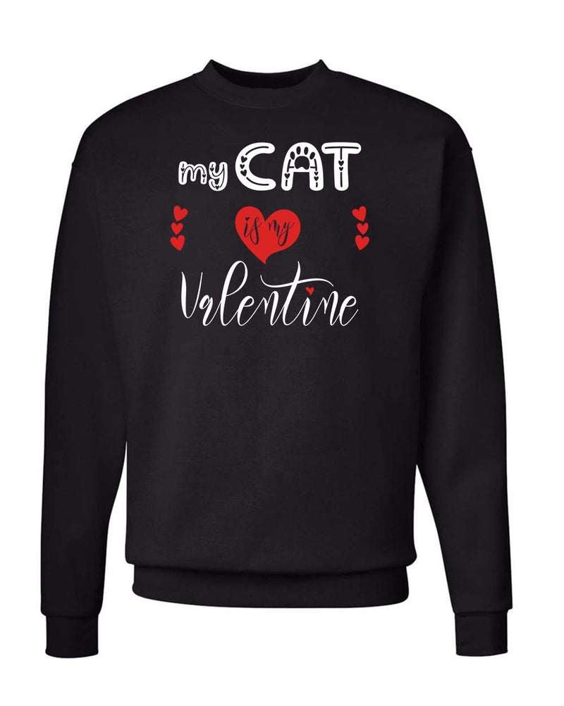 Load image into Gallery viewer, Unisex | My Cat is my Valentine | Crewneck Sweatshirt - Arm The Animals Clothing Co.
