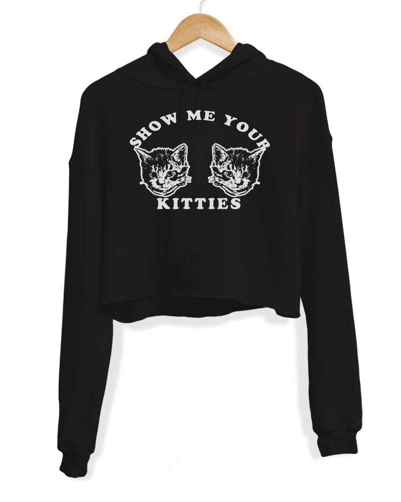 Load image into Gallery viewer, Unisex | My Kitties | Crop Hoodie - Arm The Animals Clothing Co.
