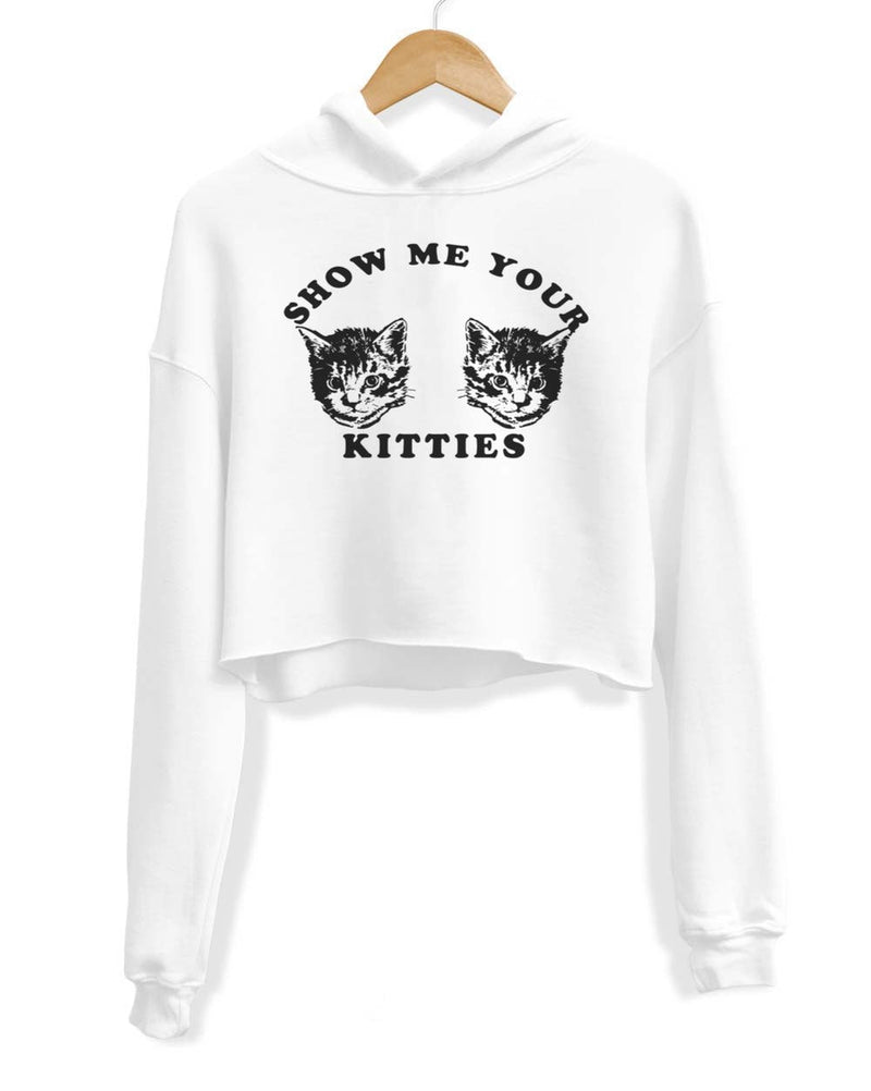 Load image into Gallery viewer, Unisex | My Kitties | Crop Hoodie - Arm The Animals Clothing Co.
