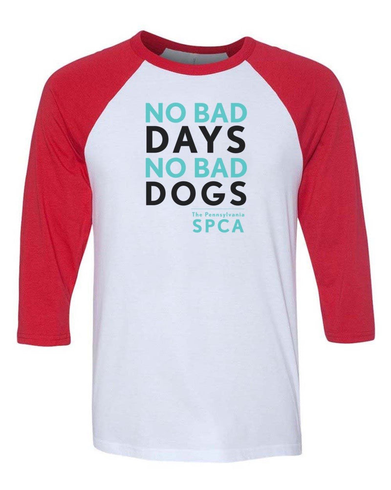 Load image into Gallery viewer, Unisex | No Bad Days | 3/4 Sleeve Raglan - Arm The Animals Clothing Co.
