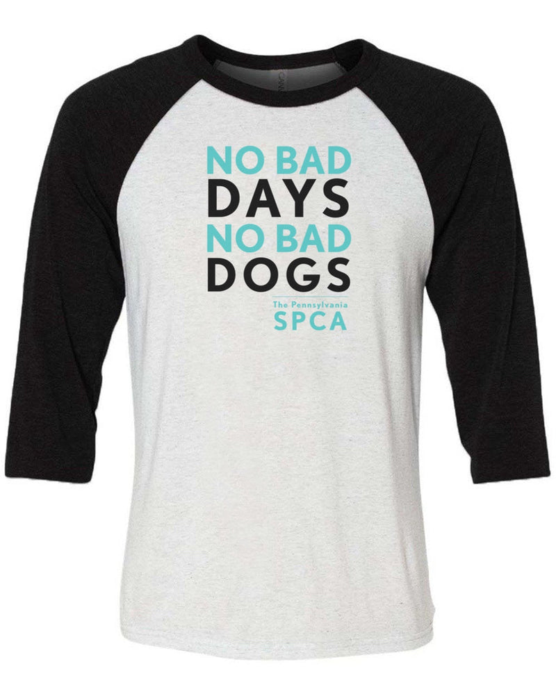 Load image into Gallery viewer, Unisex | No Bad Days | 3/4 Sleeve Raglan - Arm The Animals Clothing Co.
