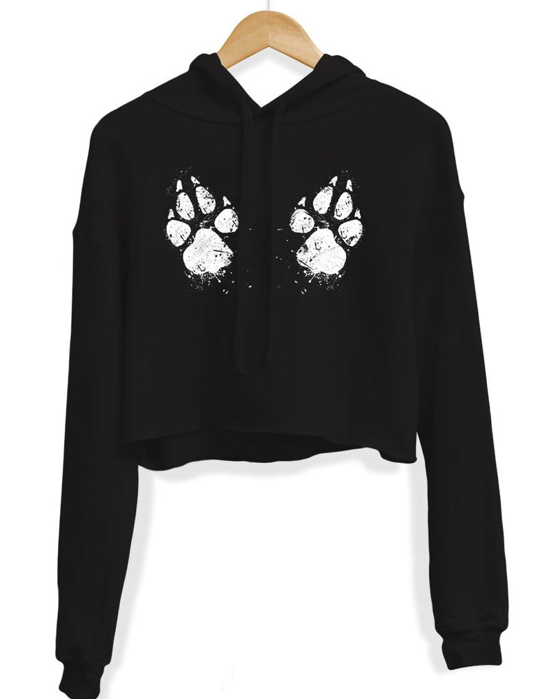 Load image into Gallery viewer, Unisex | Paw-sive Aggressive | Crop Hoodie - Arm The Animals Clothing Co.
