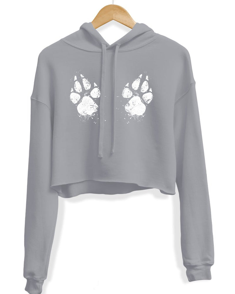 Load image into Gallery viewer, Unisex | Paw-sive Aggressive | Crop Hoodie - Arm The Animals Clothing Co.
