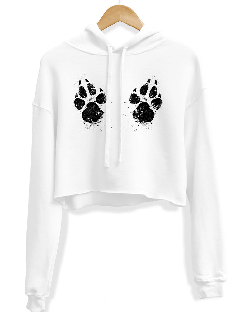 Load image into Gallery viewer, Unisex | Paw-sive Aggressive | Crop Hoodie - Arm The Animals Clothing Co.
