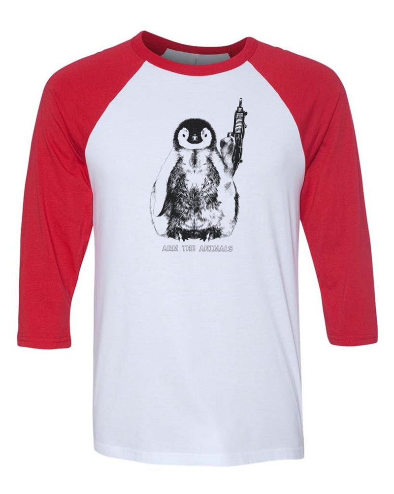 Load image into Gallery viewer, Unisex | Pen-Gun | 3/4 Sleeve Raglan - Arm The Animals Clothing Co.
