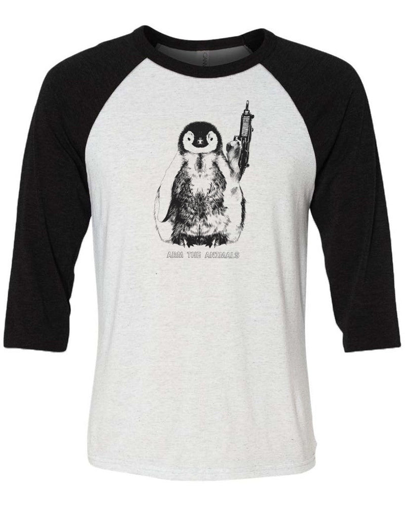 Load image into Gallery viewer, Unisex | Pen-Gun | 3/4 Sleeve Raglan - Arm The Animals Clothing Co.
