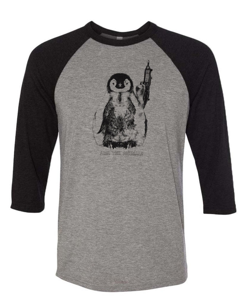 Load image into Gallery viewer, Unisex | Pen-Gun | 3/4 Sleeve Raglan - Arm The Animals Clothing Co.
