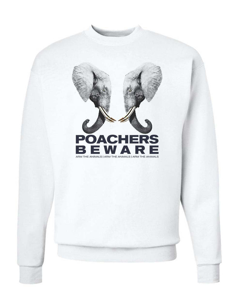 Load image into Gallery viewer, Unisex | Poachers Beware | Crewneck Sweatshirt - Arm The Animals Clothing Co.
