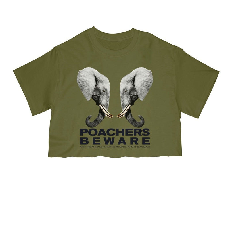 Load image into Gallery viewer, Unisex | Poachers Beware | Cut Tee - Arm The Animals Clothing Co.

