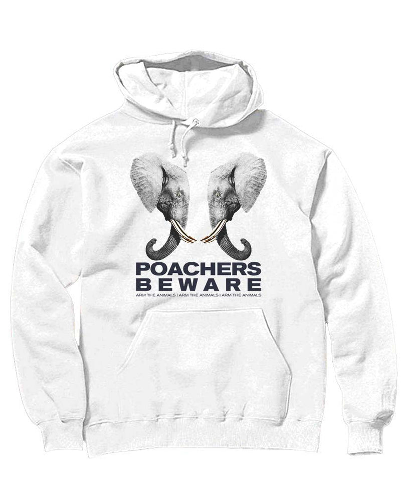 Load image into Gallery viewer, Unisex | Poachers Beware | Hoodie - Arm The Animals Clothing Co.
