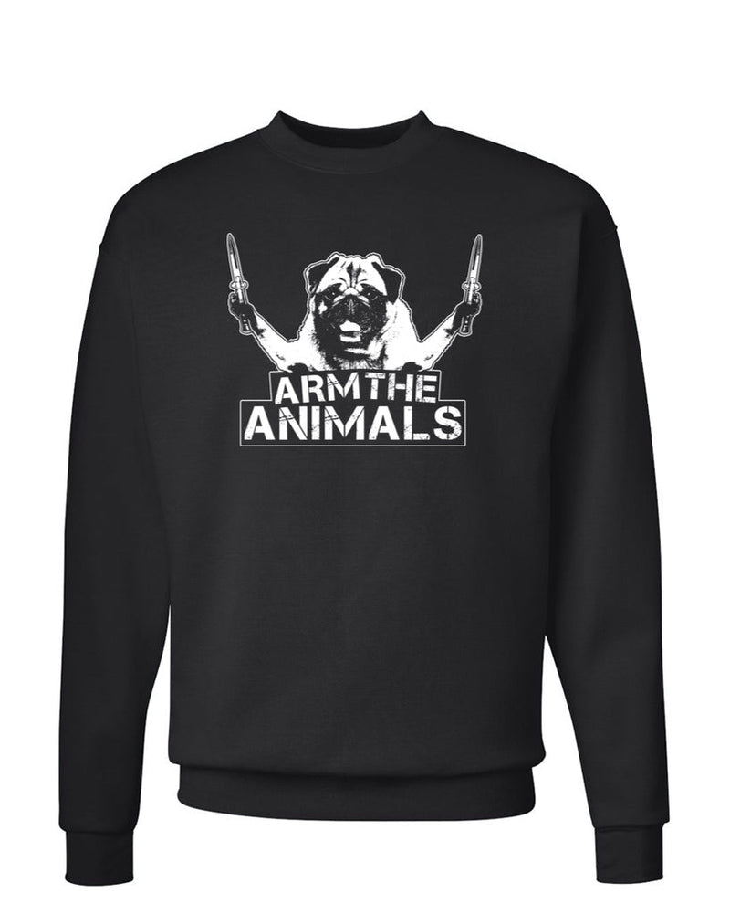 Load image into Gallery viewer, Unisex | Pug Don&#39;t Play | Crewneck Sweatshirt - Arm The Animals Clothing Co.
