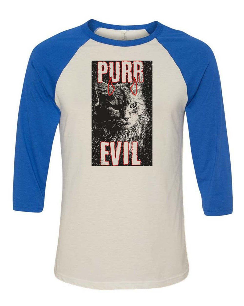 Load image into Gallery viewer, Unisex | Purr Evil | 3/4 Sleeve Raglan - Arm The Animals Clothing LLC
