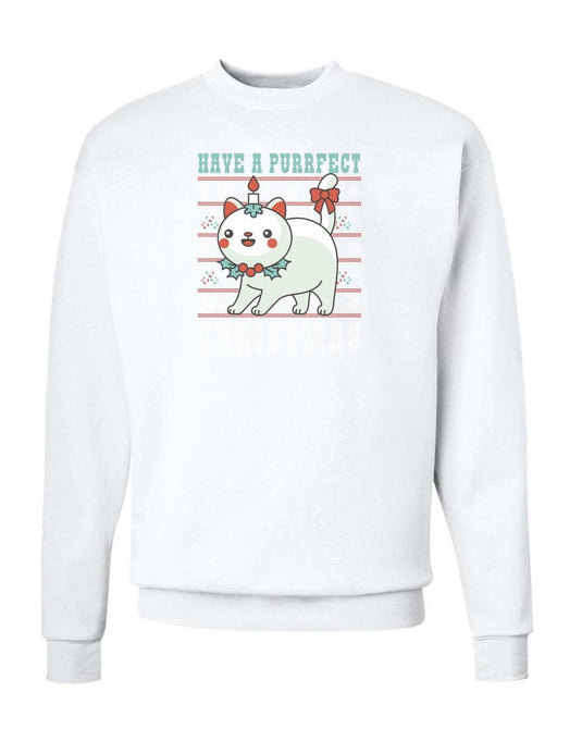 Unisex | Purrfect Christmas | Crewneck Sweatshirt - Arm The Animals Clothing LLC
