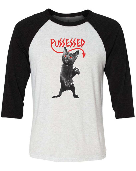 Unisex | Pussessed | 3/4 Sleeve Raglan - Arm The Animals Clothing Co.