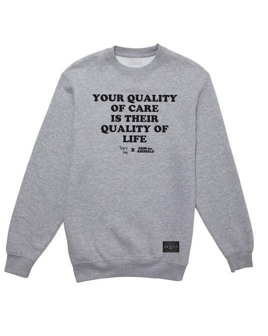 Unisex | Quality Of Care | Crewneck Sweatshirt - Arm The Animals Clothing LLC