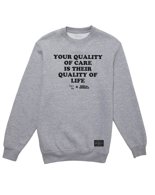 Unisex | Quality Of Care | Crewneck Sweatshirt - Arm The Animals Clothing LLC