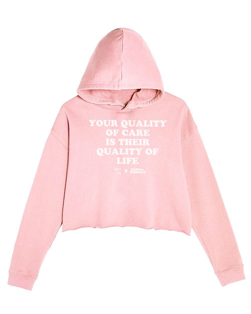 Load image into Gallery viewer, Unisex | Quality Of Care | Crop Hoodie - Arm The Animals Clothing LLC
