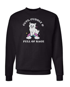 Unisex | Rage Kitty | Crewneck Sweatshirt - Arm The Animals Clothing Co.